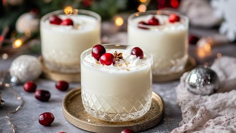 White Christmas Punch in Glasses