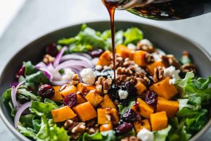 Roasted Butternut Squash Salad with Balsamic Glaze