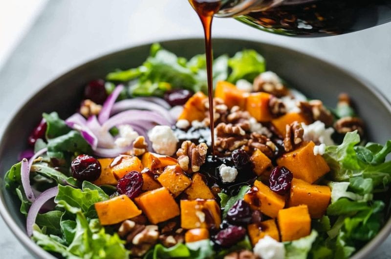 Roasted Butternut Squash Salad with Balsamic Glaze