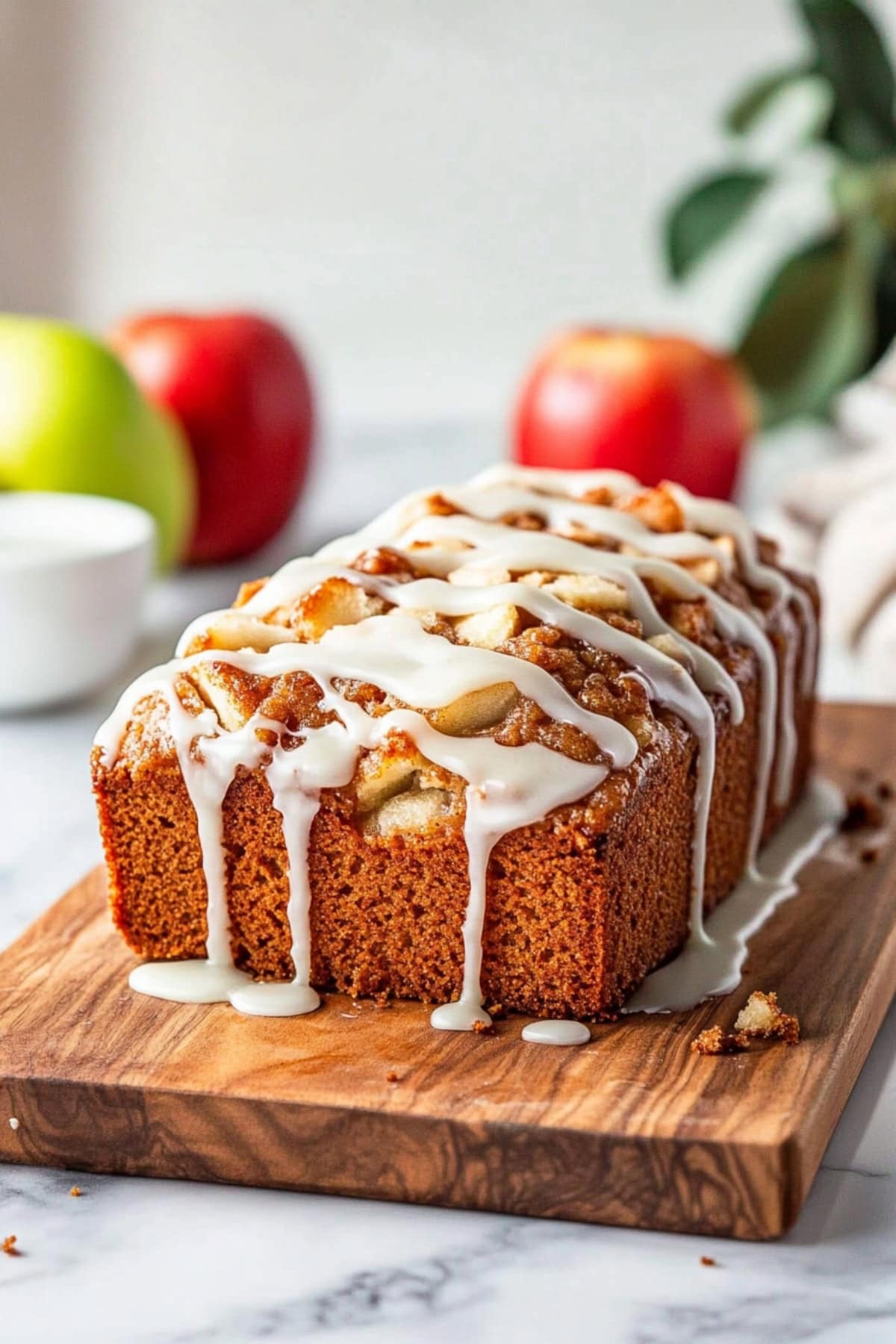 Amish Apple Fritter Bread with Sweet Glaze