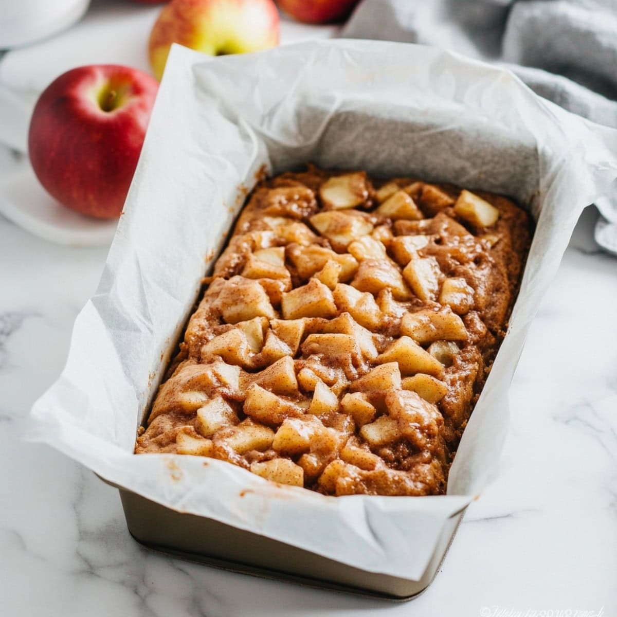 Apple Quick Bread in a Loaf Pan