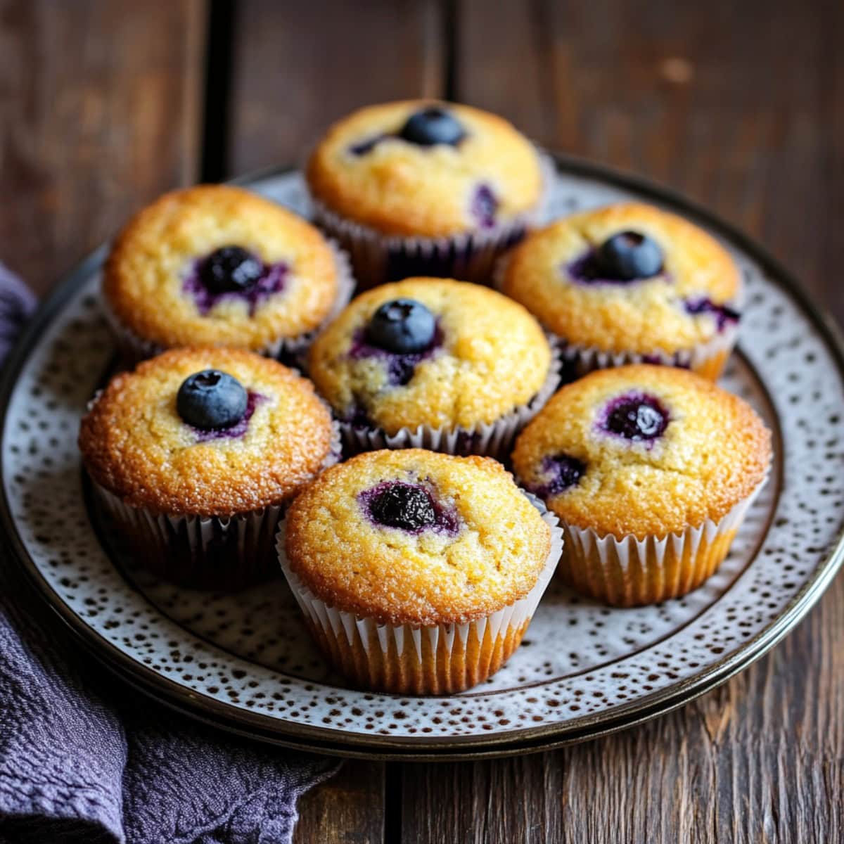 Blueberry Cornbread Muffins