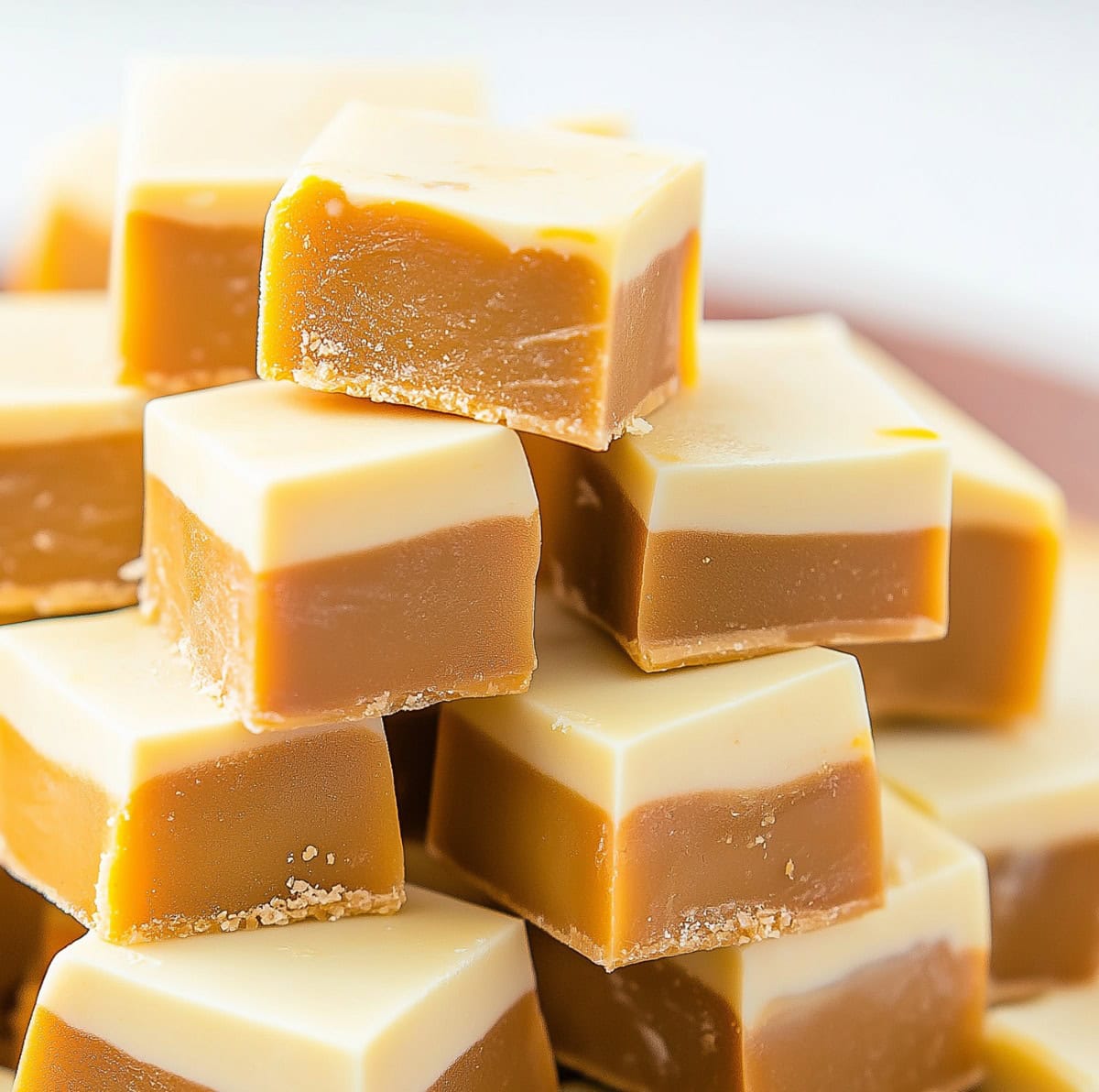 Butterbeer Fudge on A Plate