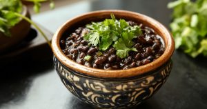 Cuban Black Beans with Fresh Cilantro