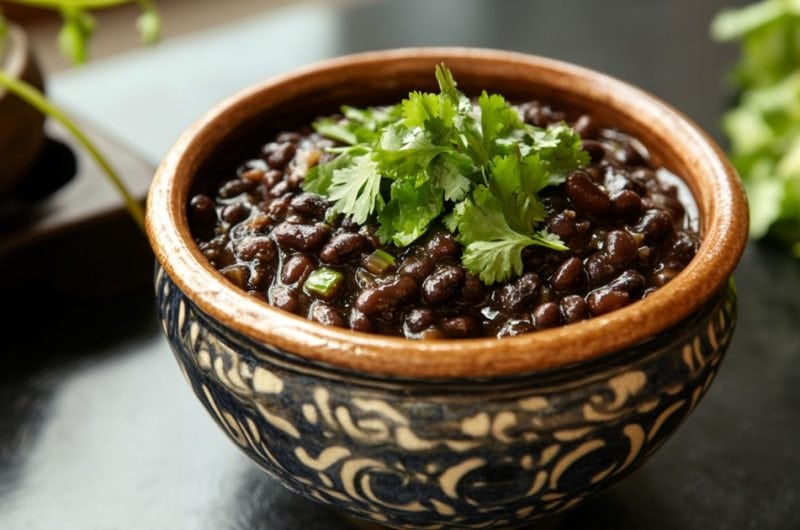 Cuban Black Beans with Fresh Cilantro