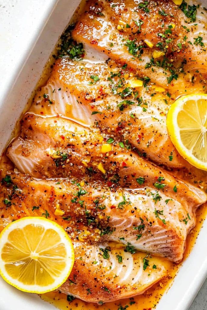 Garlic Butter OvenBaked Tilapia Insanely Good