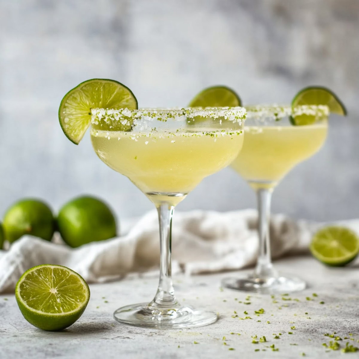 Margaritas with Lime Salt Rim