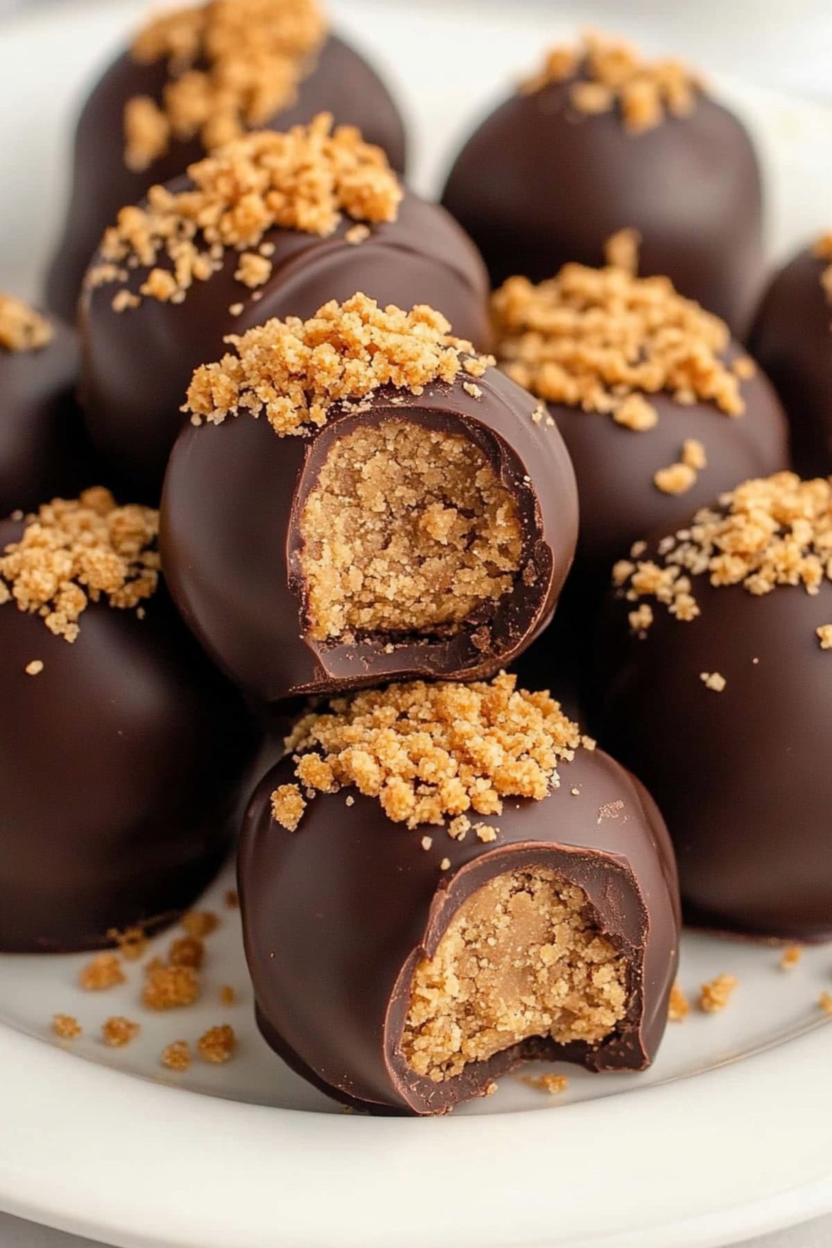 No-Bake Butterfinger Balls Topped with Crushed Butterfinger Bars