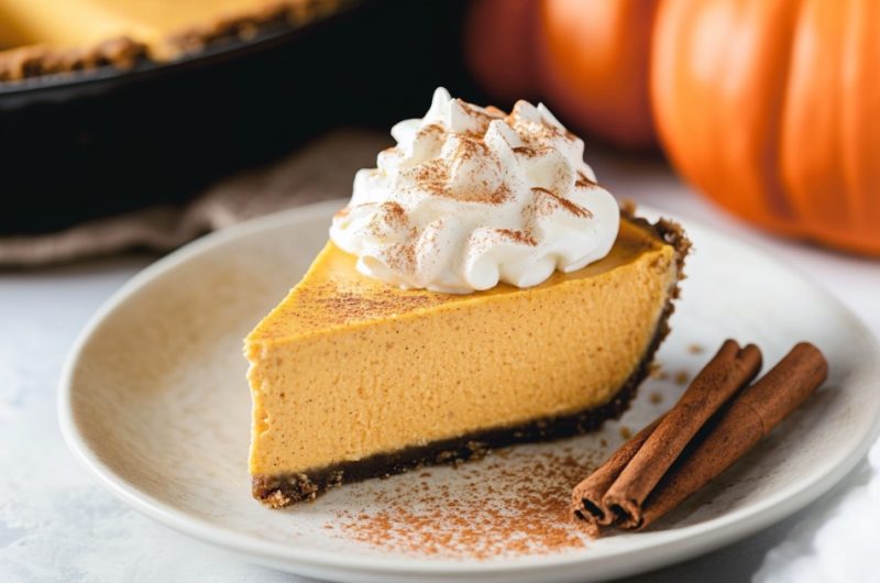 No Bake Marshmallow Pumpkin Pie