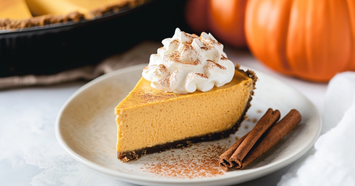 No Bake Marshmallow Pumpkin Pie