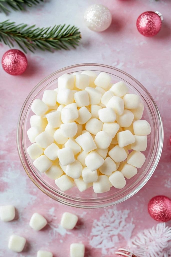 White Butter Mints in a Glass Bowl