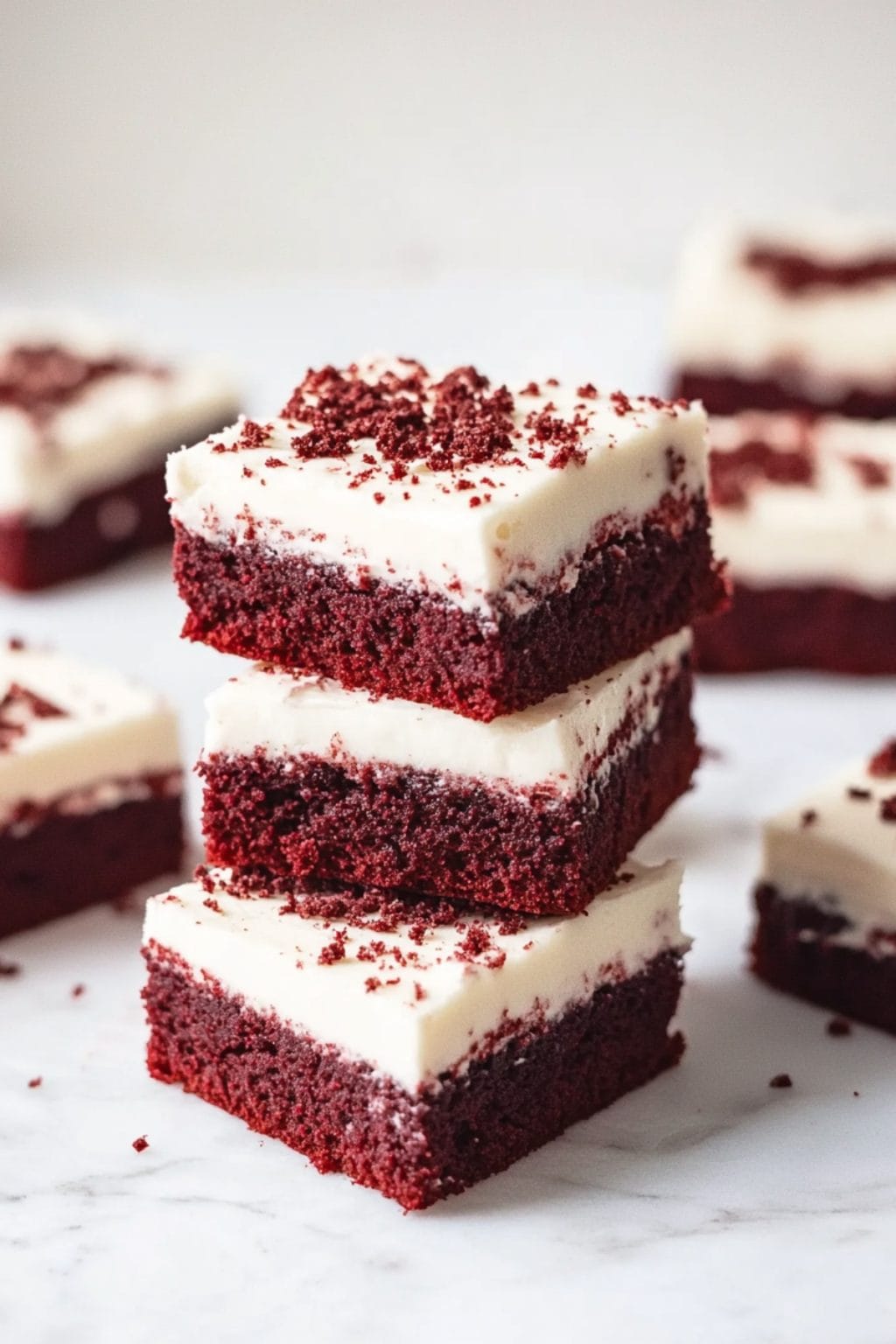 Red Velvet Bars with Cream Cheese Frosting - Insanely Good