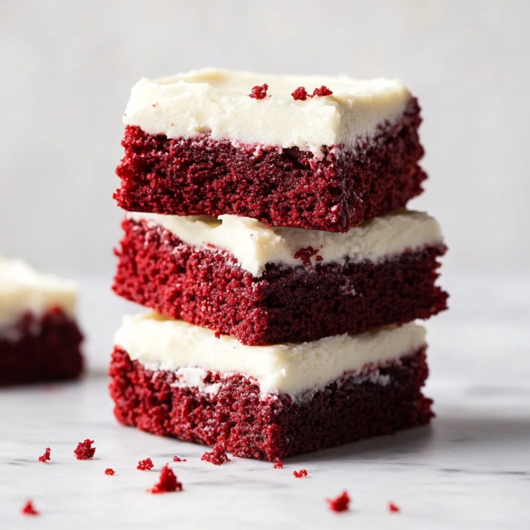 Red Velvet Bars with Cream Cheese Frosting - Insanely Good