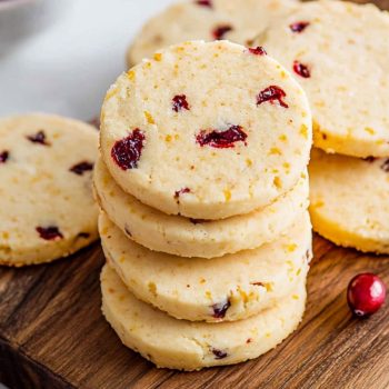 Cranberry Orange Shortbread Cookies