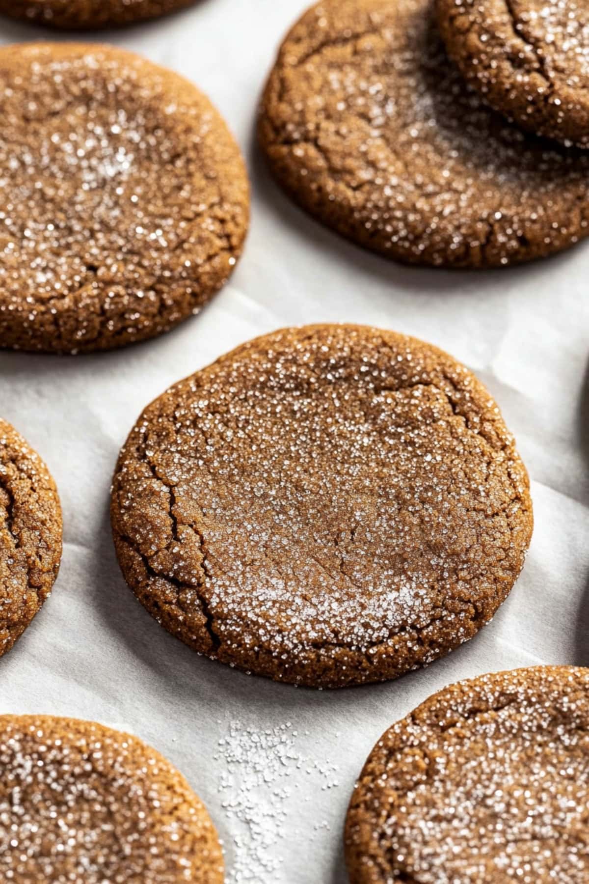 Gingerbread Cookies on Parchment Paper