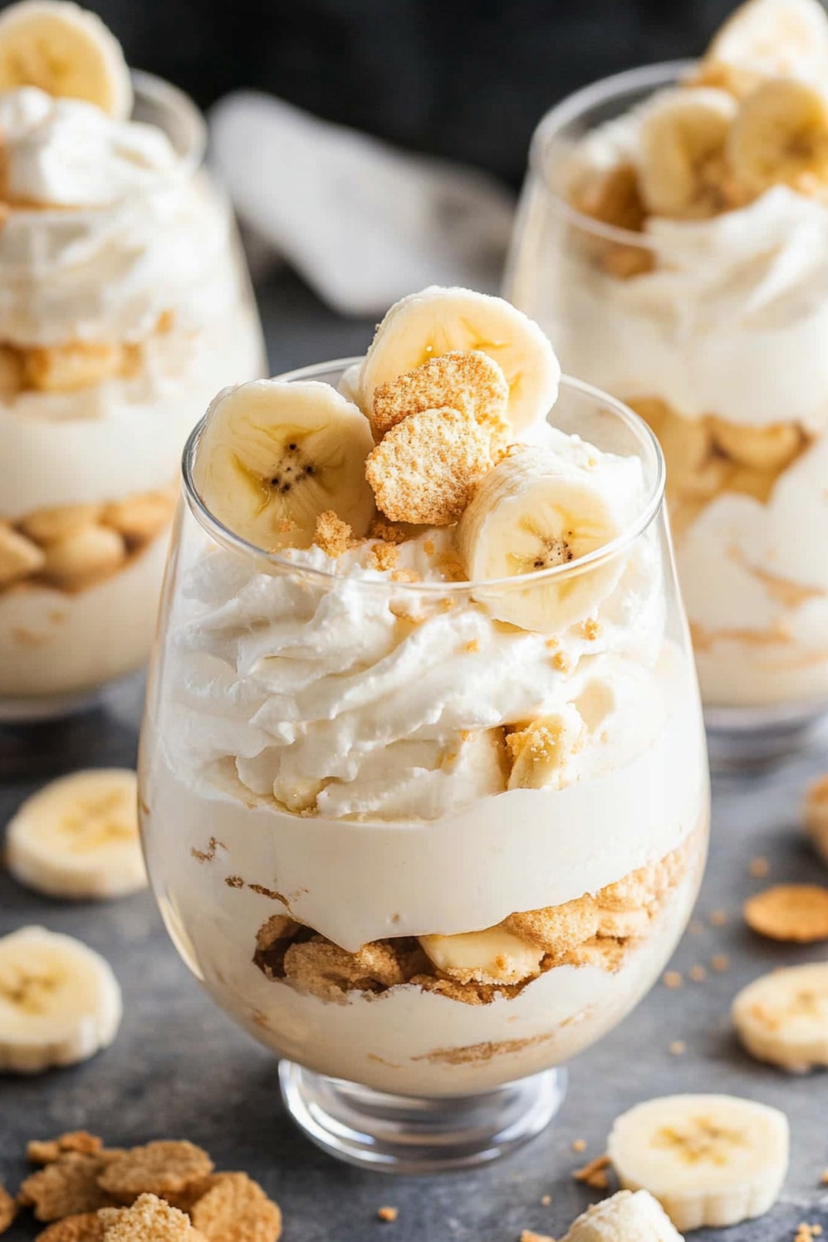 Three Banana Pudding Parfaits