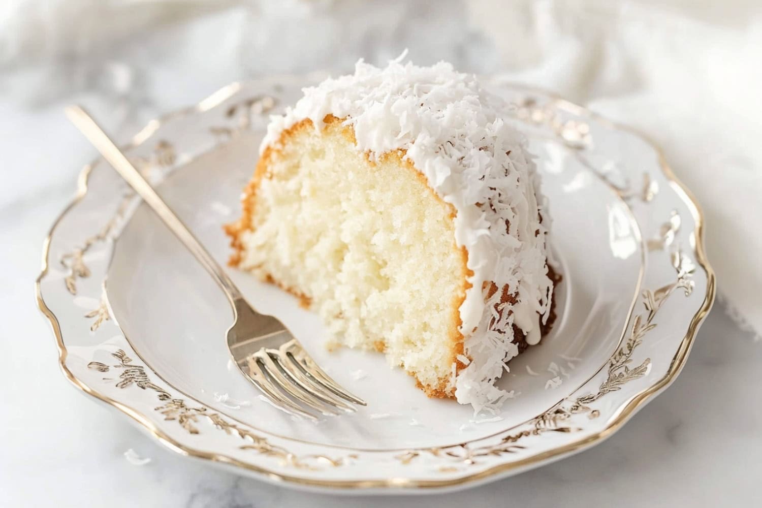 Rich and decadent homemade Tom Cruise coconut cake.