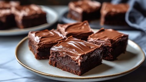 Chocolate Frosted Fudge Brownies Recipe