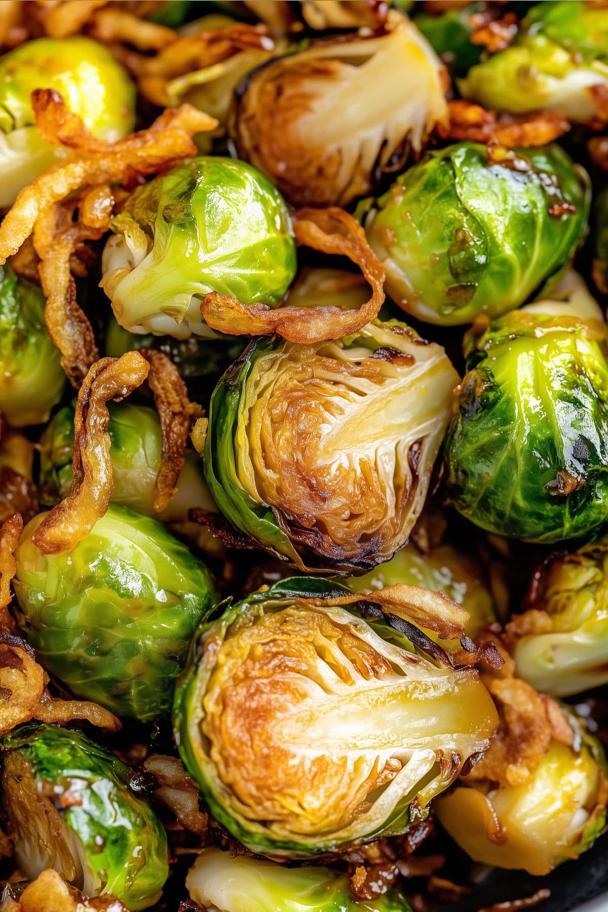 Brussels sprouts with red lobsters meat.