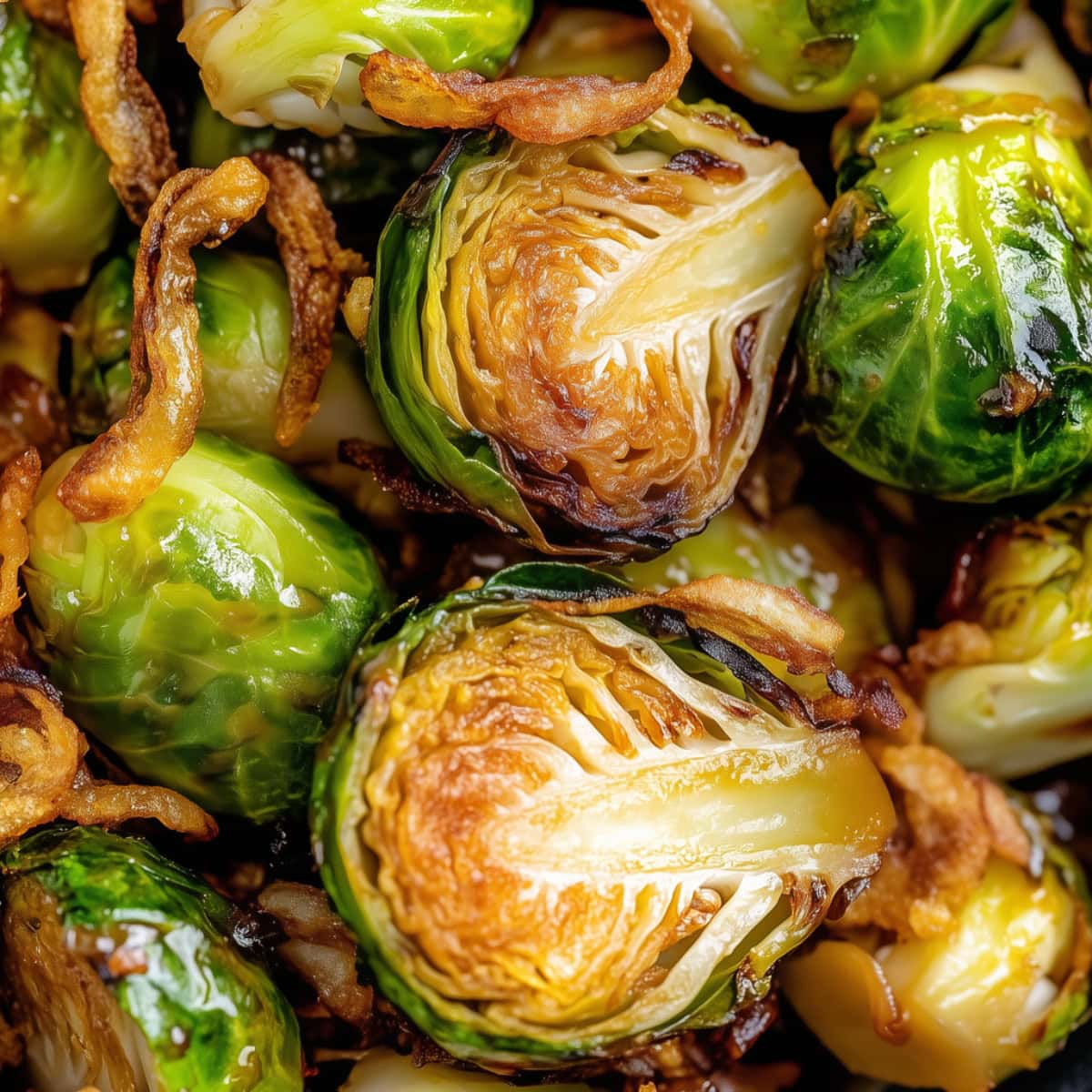 Brussels sauteed with red lobster meat.